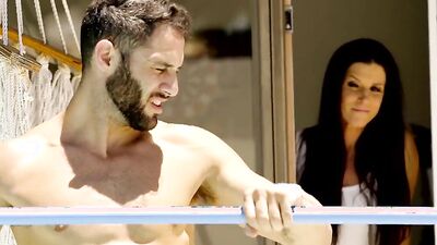 MomsTeachSex - Hot Mom and Teen Fight over Pool Boys Cock