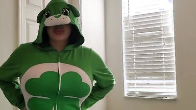 I FUCKED MY BIG ASS LITTLE STEPSIS IN A CAREBEAR ONESIE ON ST PATTYS DAY