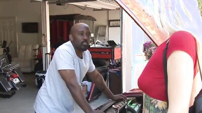 OutOfTheFamily Black Stepdad Blown in Driveway