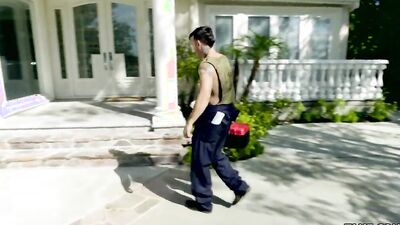 Dad Fucks her Young Step-daughter and his Client