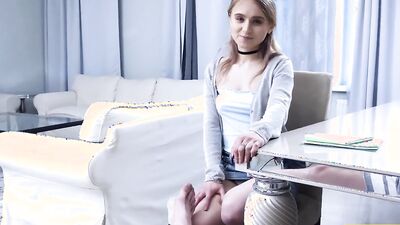 SIS.PORN. Girl was asking BF to help with Homework but in Fact he just Humped her
