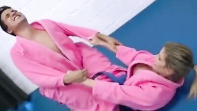MILF Mom have Sex with her Step Son while Training