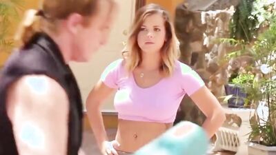 Yoga with Stepdad Ends Downward Doggystyle - Sweet Sinner