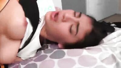 Naughty Cheerleader Gets Fucked with a Dude