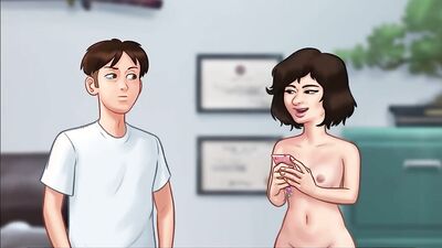 Stepdad catches his hot petite stepdaughter having sex