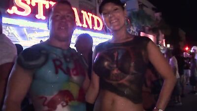 Hotties Nude and Body Painted in Public at Florida Festival