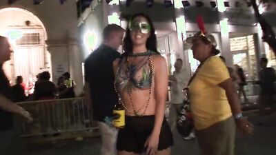 Hotties Nude and Body Painted in Public at Florida Festival