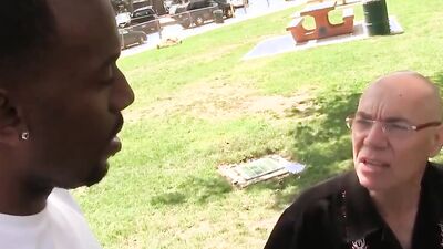 Karina Lynne fucks a black dude while her stepdad watches