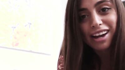 Cheating guy creampies his Latina step sister in POV