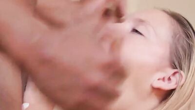 BLACK4K. Big black guy knows how to make silly teen lassie satisfied