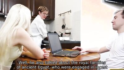 SIS.PORN. Love gets off being banged by stepbrother after a small blowjob by festive table