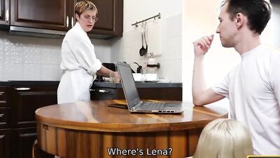 SIS.PORN. Love gets off being banged by stepbrother after a small blowjob by festive table