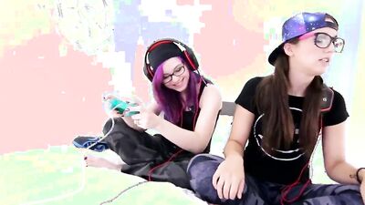 Pegas Productions - Hot Lezzie Step-Sis Babes Gaming on Fort