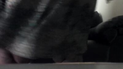 Ebony Stepmom dancing on the couch