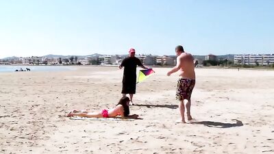 Pretty milf picked up on the beach and anally fucked at home