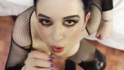 Brunette with big tits - sex in POV
