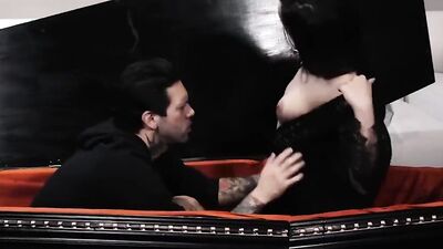 BurningAngel Goth Step-Sister Lures Bro Into Coffin 4 Hardcore Fun!