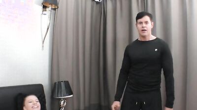 FLEXIBLE 18-YEAR-OLD GYMNAST CONS her COACH & STEPDAD – Mia Split Part 2 of 2