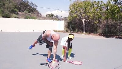 Tennis Babe Ana Foxxx Takes Anal Lessons from Coach
