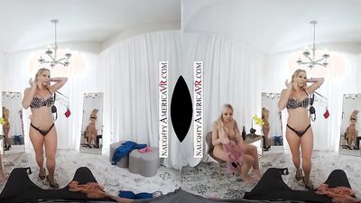 Naughty America Katie Morgan and Nina Elle in dressing room