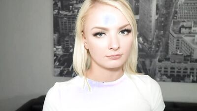 Pov blowjob from sizzling hot blonde stepsis alice