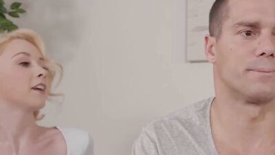 Hook Ups - Hot Blonde Athena Rayne gives her  shoulder Rub but she has more in Mind