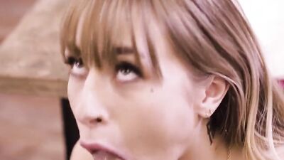 Hot Student Bangs her Stepdad while his GF is Here!