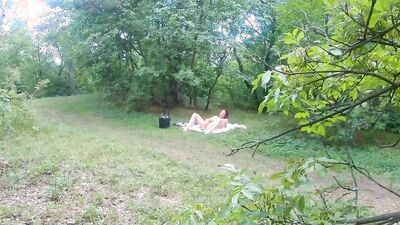 Dad & his Son Spy on Horny Sunbather - Big Booty Teen Gets Tag Teamed - Mia Rose Part 1 of 3