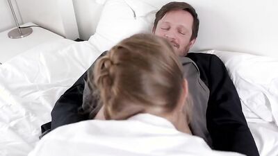 Petite Russian Teen Sofi Goldfinger Takes her Stepdad Huge Cock up her Ass