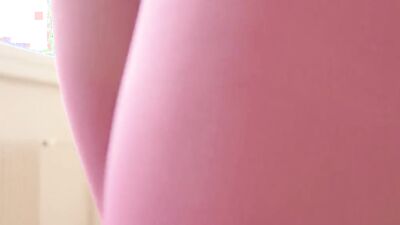 Cute Girl Masturbates in Pink Leggings- FuckMyLeggings