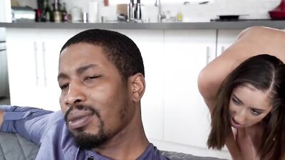 A big black stud is fucking two ravishing white babes