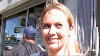 Amazing blonde blows one stepson while the other one fucks her