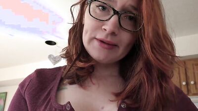 Redhead MILF talks dirty while touching herself on the camera