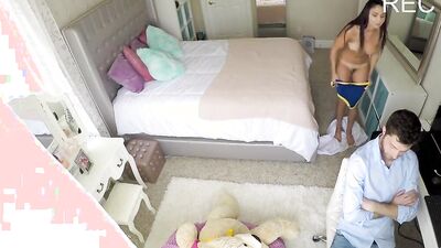 Foxy brunette Ariana Marie is fingered and fucked by a stepbrother