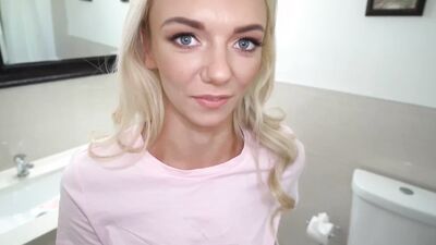 Blonde chick Molly Mae is blackmailed into sex by her stepbrother