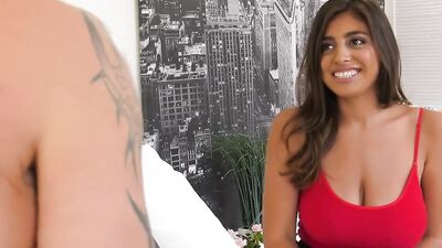 Bootylicious girl Ella Knox is spanked while riding that hard cock