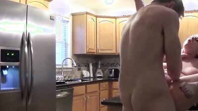 Busty blonde Nadia White gets cock between her tits as a foreplay