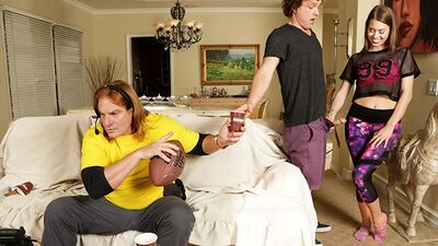 BrokenTeens - Stepdaughter Jill Kassidy says Fuck Football! Cum Fuck me instead Stepbro