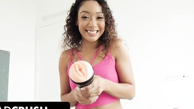 Stepdaughters Maya Farrell and Sarah Lace Share Stepdad's Cock