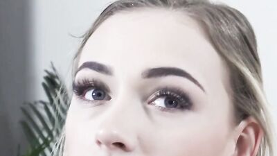 Blonde teen gets shafted hard in POV