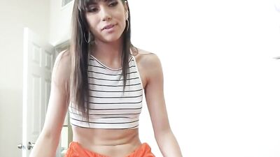 slim  lets stepdad fuck her in pov rough step mom