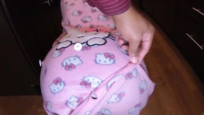 Cornered By Stepdad In My Pajamas! Scared Ebony Stepdaughter
