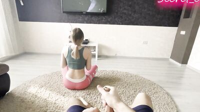 Incredible Day with my Step sister, She Caught me Masturbating, I Cum Three Times - Secret_Elle