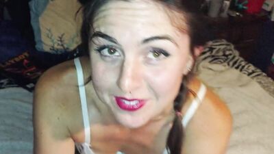 STEPDAUGHTER bribes DAD with FOOTJOB... Again