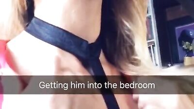 MILF fucks stepsons best friend live on Snapchat