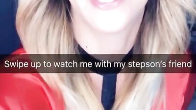 MILF fucks stepsons best friend live on Snapchat