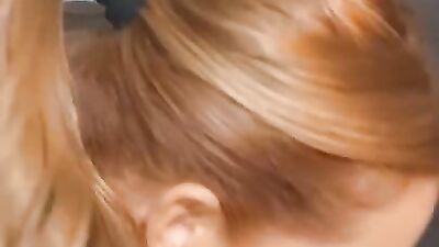 Red Head MILF gives stepson footjob and blowjob