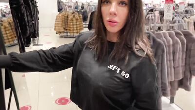 Double surprise in a fitting room from a stepmom