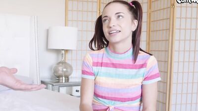 YOU PROMISE I WON'T GET PREGNANT? Creaming My Teen Step Sister Paisley Rae