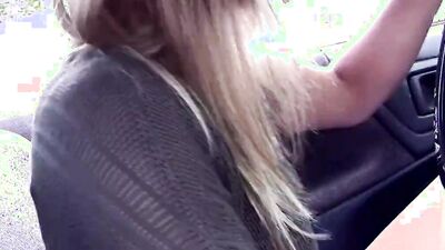 Sensational stepmom has her feet recorded while driving